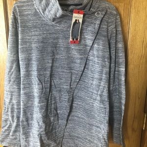 Danskin Long Sleeve Crossover Top